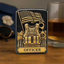 Load image into Gallery viewer, &quot;A Badge of Honor – Personalized Police Lighter - Gift for Officers, Law Enforcement &amp; First Responders&quot; Lighter PopCulturePrints
