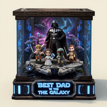 Load image into Gallery viewer, Best Dad in the Galaxy - Personalized Acrylic Plaque for Dads Shaped Plaques PopCulturePrints
