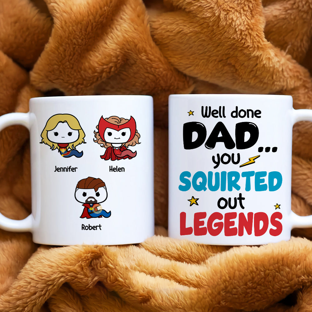 Personalized Superhero Dad Mug - Fun Coffee Gift Coffee Mug PopCulturePrints