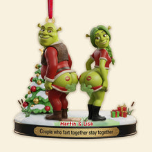 Load image into Gallery viewer, Couple Who Fart Together Stay Together - Funny Personalized Ornament for Laughing Couples Ornament PopCulturePrints
