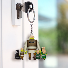 Load image into Gallery viewer, “Celebrate Dad with a Unique Touch!” - Green Dad Keychain, Personalized Gift for Dad, Grandpa, and Loved Ones Keychains PopCulturePrints
