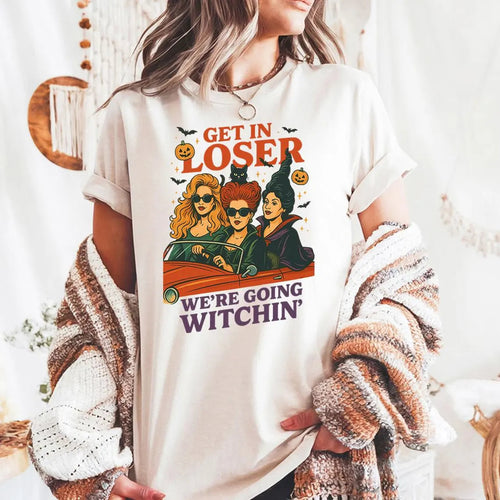 Get In Loser, We’re Going Witchin’ Vintage Shirt - Personalized Gift for Halloween Lovers Shirts PopCulturePrints