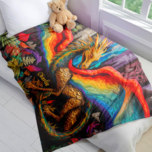 Load image into Gallery viewer, Personalized LGBT Pride Dragon Blanket
