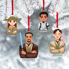 Load image into Gallery viewer, Personalized Star-Themed Family Christmas Ornaments Ornament PopCulturePrints
