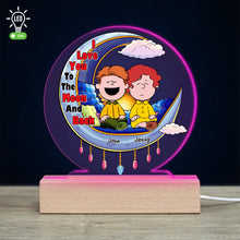 Load image into Gallery viewer, Custom LED Night Light for Couples | Valentine&#39;s Day Gifts | Love You To The Moon &amp; Back Led Night Light PopCulturePrints
