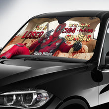 Load image into Gallery viewer, Get In Loser We&#39;re Making Chimichangas - Customizable Psychopath Car Sunshade
