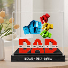 Load image into Gallery viewer, &quot;The Man, The Myth, The Legend&quot; - Personalized Legend Fist Bump Dad Acrylic Plaque - Unique Gift for Dads, Grandpas, and More Shaped Plaques PopCulturePrints
