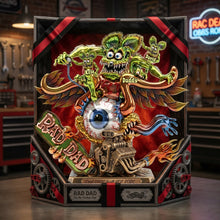Load image into Gallery viewer, “Cool DADS Built HOT RODS” - Personalized Cool Rad Dad Acrylic Plaque - Unique Gift for Dad and Grandpa Shaped Plaques PopCulturePrints
