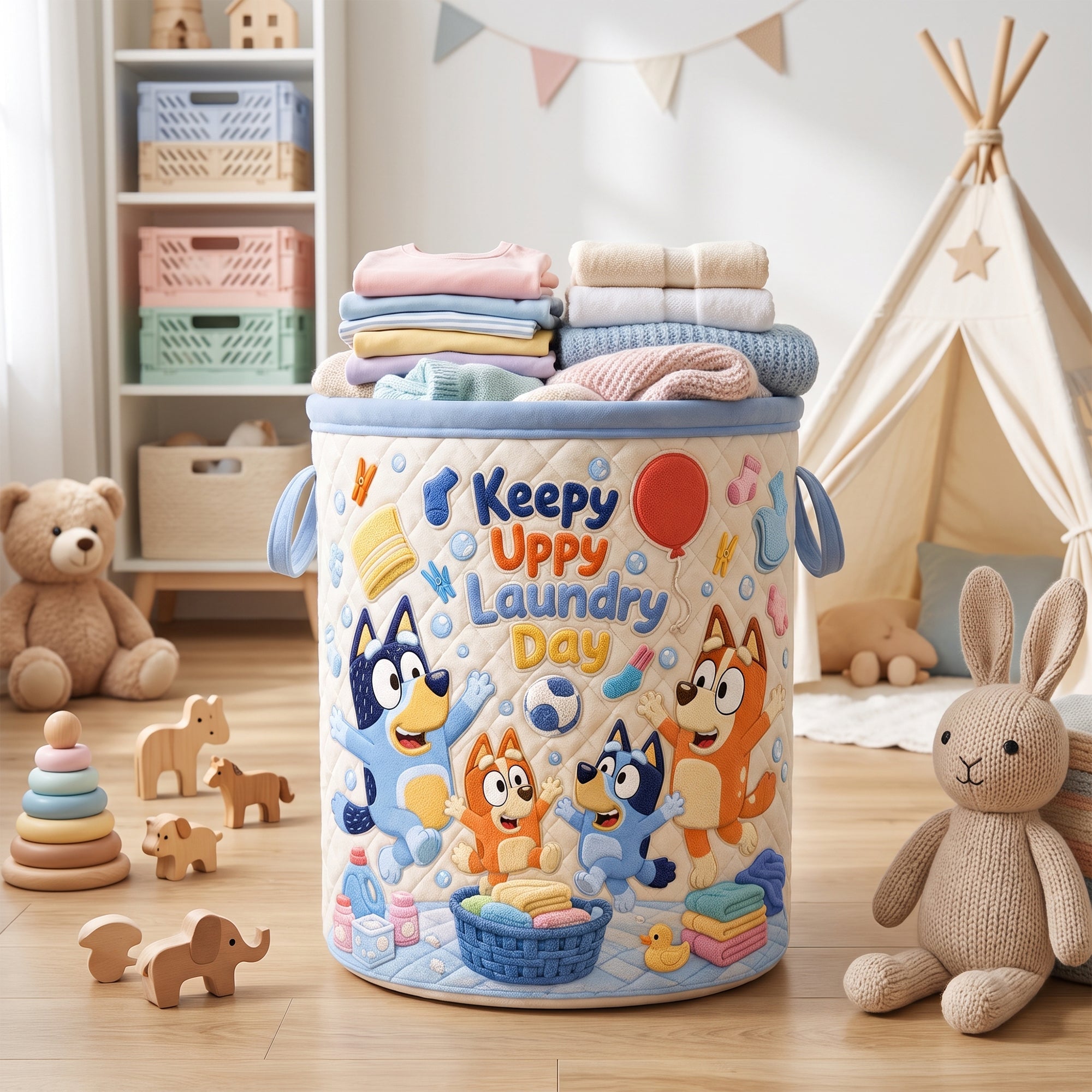 Happy Family Laundry Basket - Personalized Gift For Family 01NAQN140726 Laundry Basket PopCulturePrints