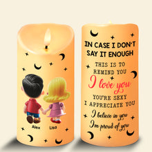 Load image into Gallery viewer, Personalized LED Candle for Couples - Cartoon Design Led Candle PopCulturePrints
