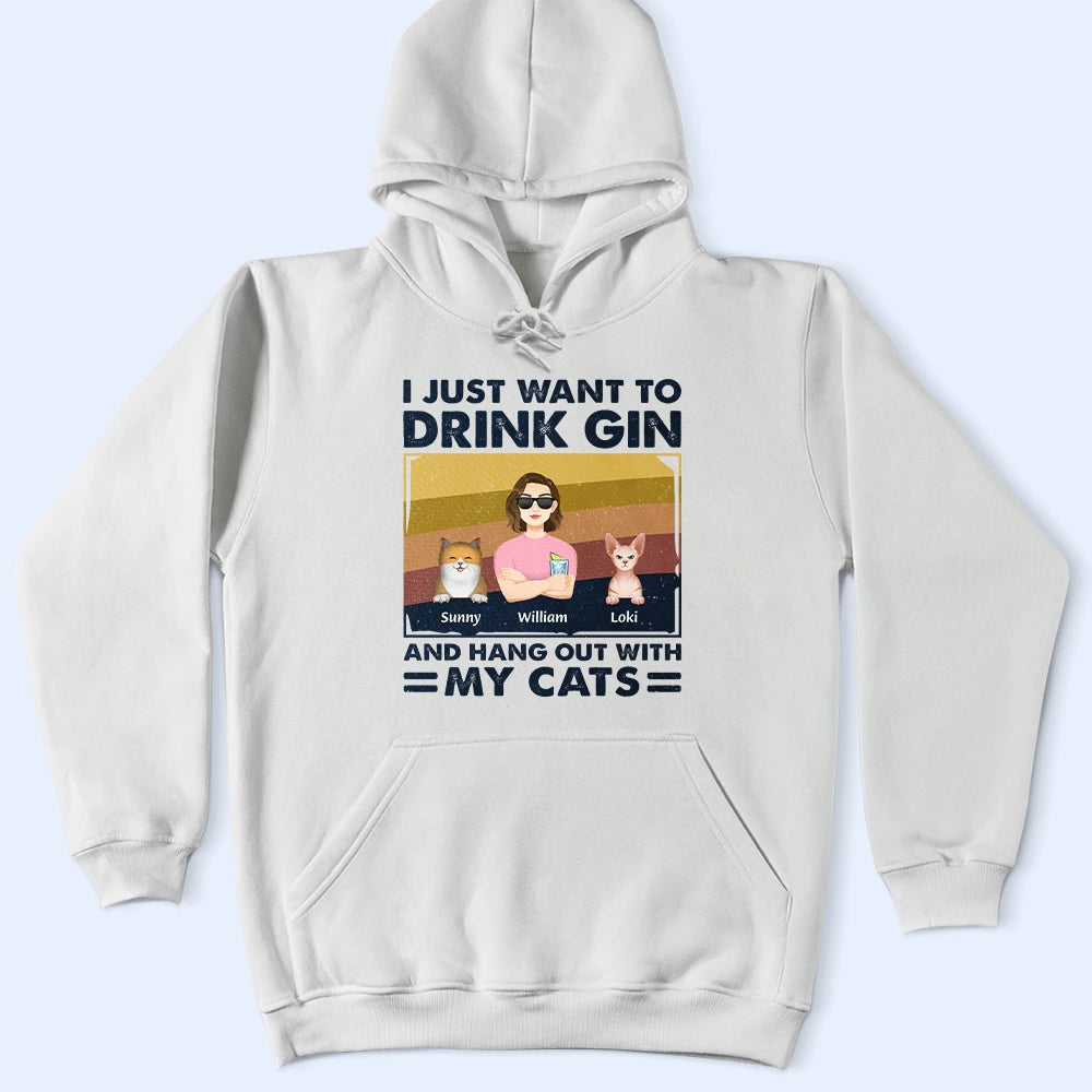 I Just Want to Drink Bourbon & Hang Out with My Dogs - Personalized T-Shirt for Dog Lovers T-shirt PopCulturePrints