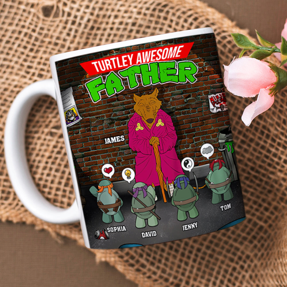 Turtley Awesome Personalized Father Coffee Mug Coffee Mug PopCulturePrints