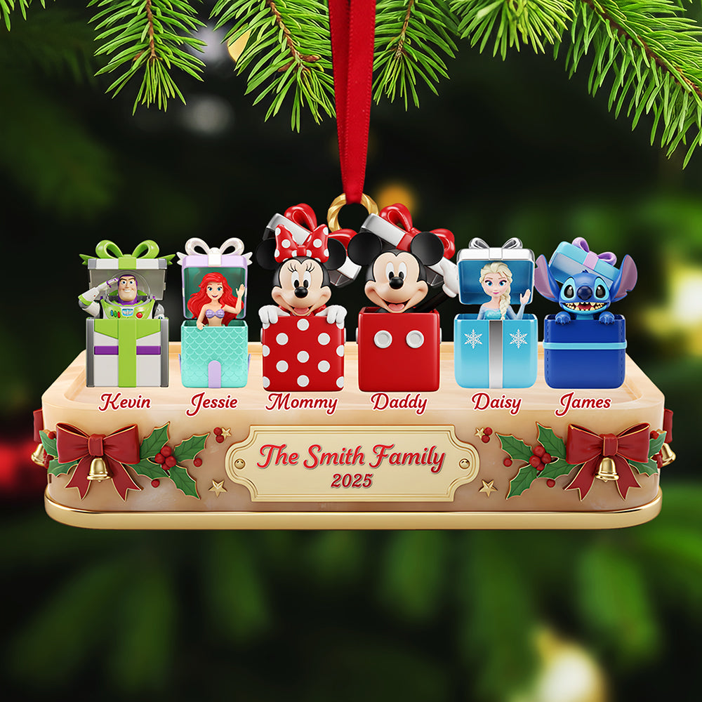 "Celebrate Family Bonds with Personalized Joy!" - Family Custom Shape Acrylic Christmas Ornament - A Unique Gift for Families, Friends, and Loved Ones Ornament PopCulturePrints