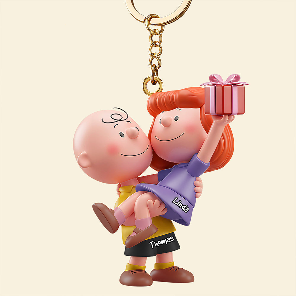 Forever Love Keychain: A Personalized Gift for Couples Keychains PopCulturePrints