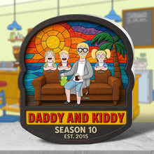 Load image into Gallery viewer, “A Symbol of Love: Daddy And Kiddy Acrylic Plaque - Personalized Gifts For Dad to Cherish” Shaped Plaques PopCulturePrints
