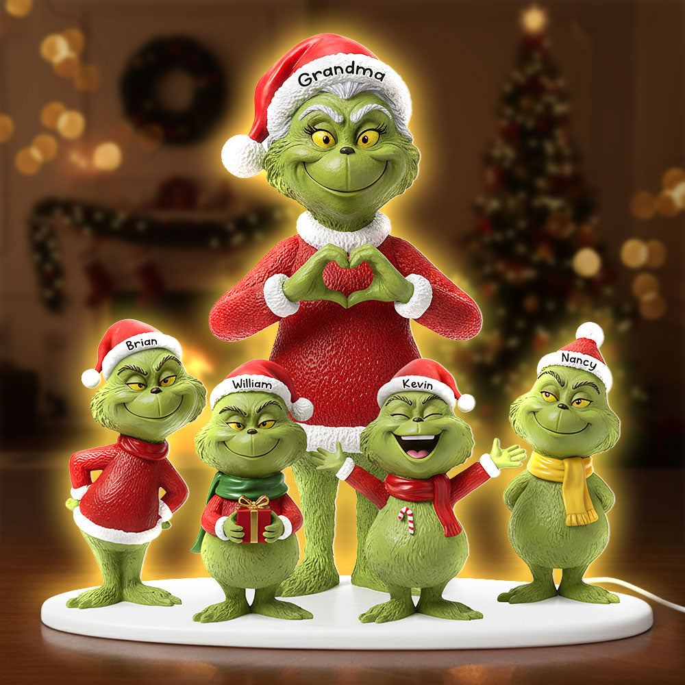 Grandma's Heartwarming Grinch Light Box - Personalized Gifts for Grandma This Christmas Light Box PopCulturePrints