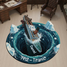 Load image into Gallery viewer, "Set Sail on an Adventure!" - Personalized Stormy Sea Ship Adventure Doormat Doormat PopCulturePrints
