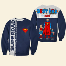 Load image into Gallery viewer, Best Dad Ever - Personalized Super Dad Shirt - Custom Gift for Dads, Fathers, and Superheroes AOP Products PopCulturePrints
