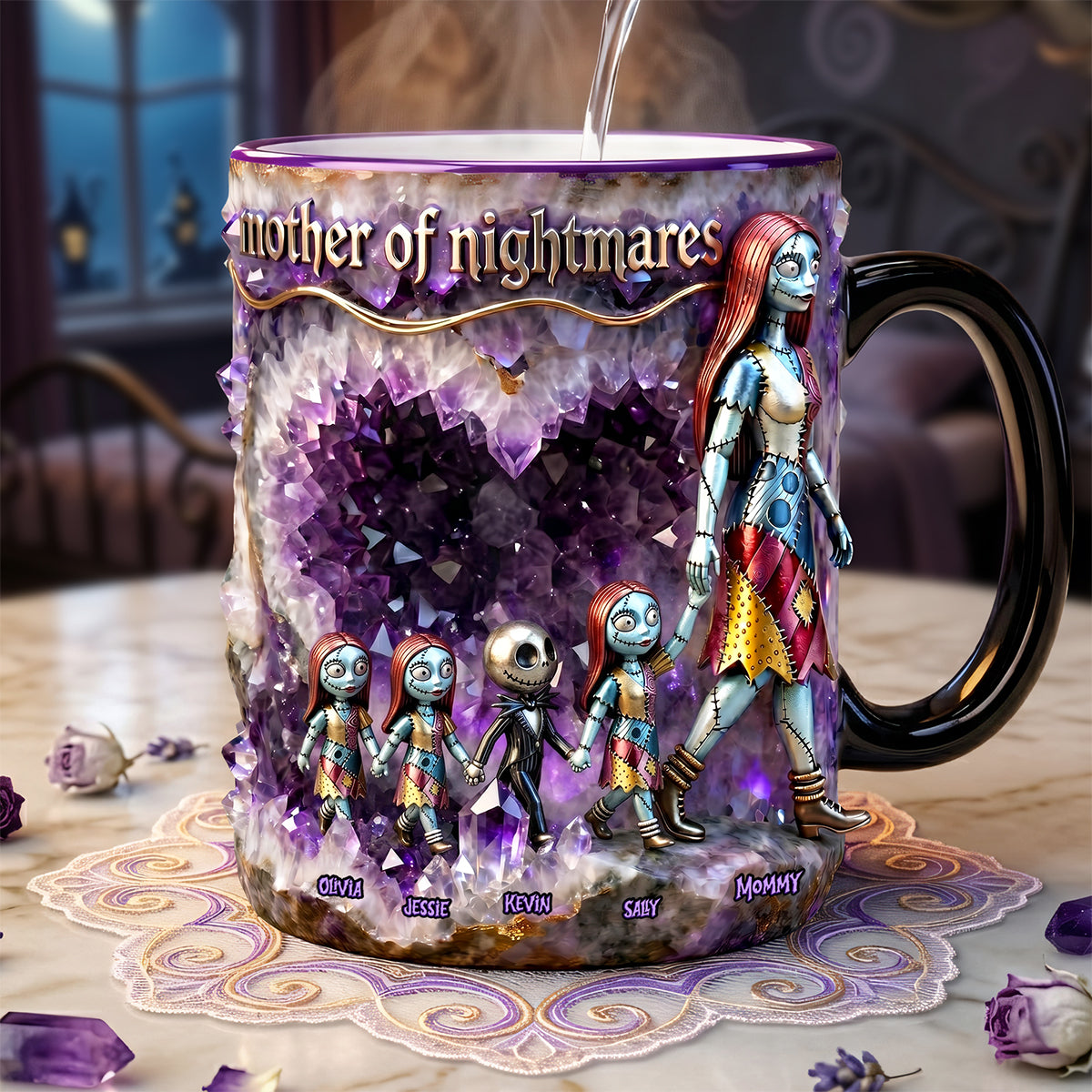 “Embrace the Night with Magic!” - Mother Of Midnight Magic Ceramic Coffee Mug - Personalized Gift for Mom, Grandma, and More Coffee Mug PopCulturePrints