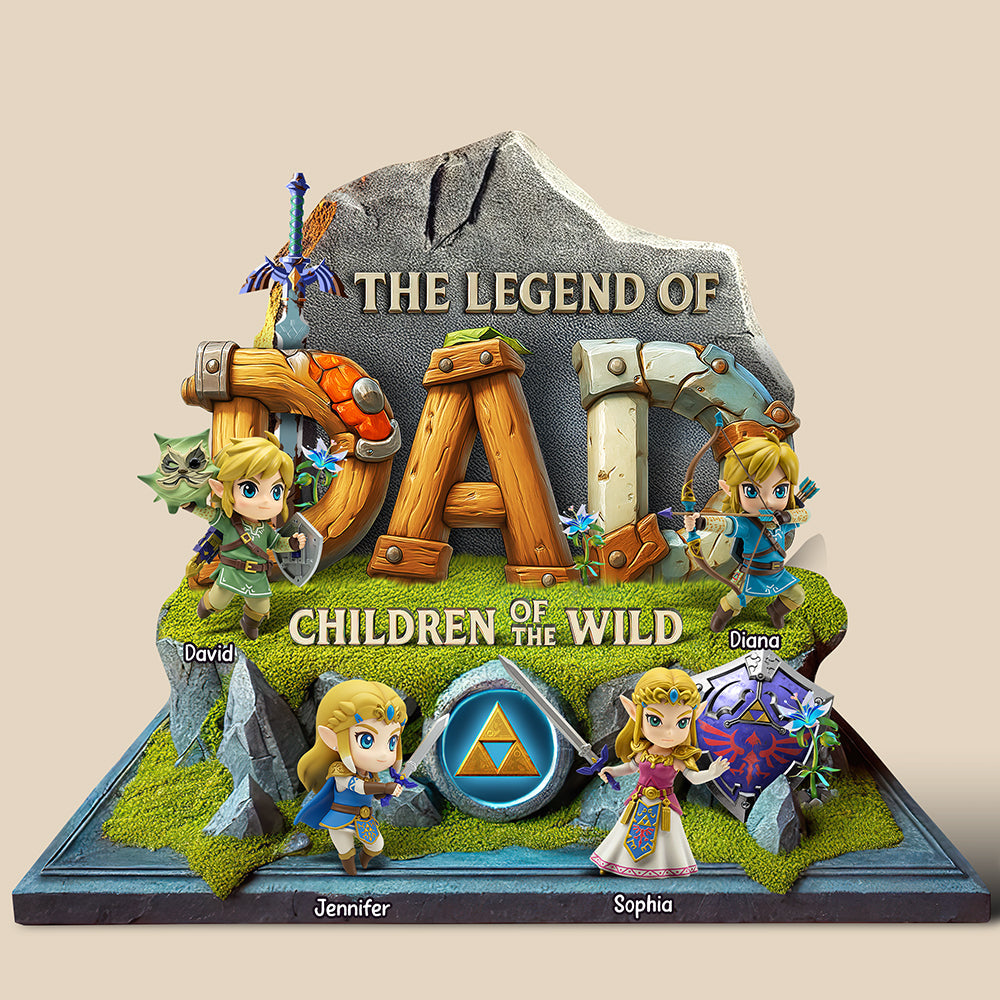 The Legend of Dad - Personalized Acrylic Plaque - Unique Gift for Dads, Grandpas & More Shaped Plaques PopCulturePrints