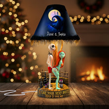 Load image into Gallery viewer, “Keep it Spooky and Fun!” - Playful Spooky Couple Acrylic Light Box - Personalized Gift for Couples Light Box PopCulturePrints
