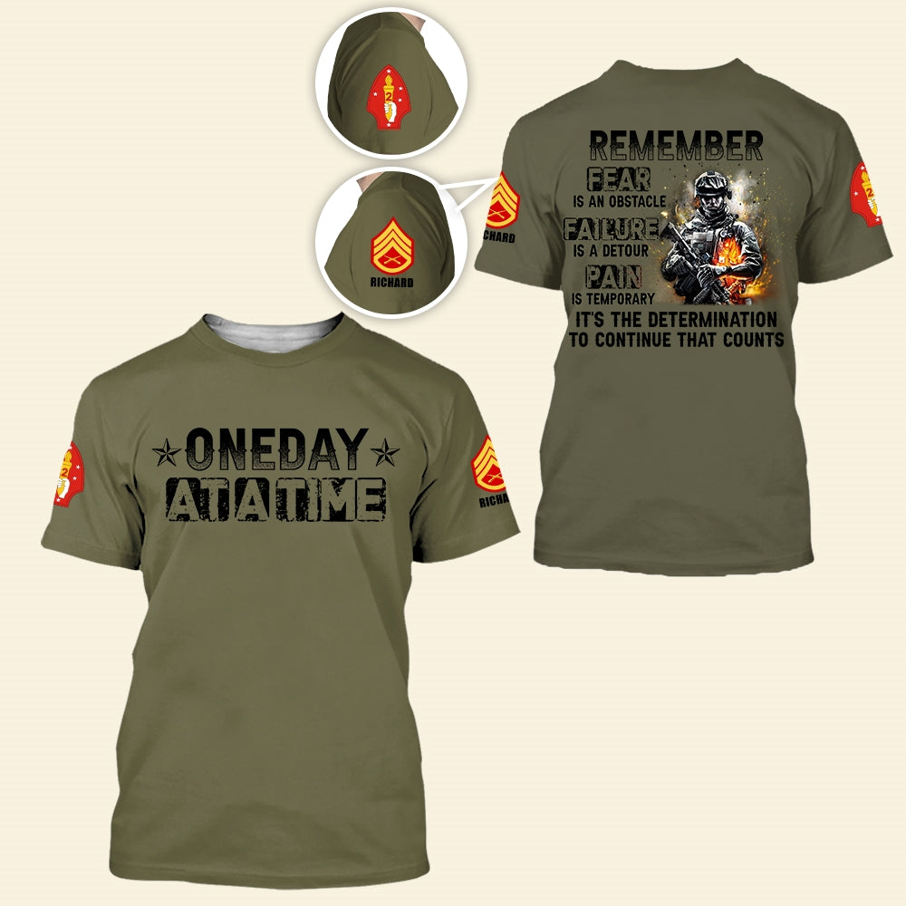 Custom Military Rank 3D Shirt for Veterans - Inspirational Design