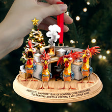 Load image into Gallery viewer, Office Chaos Chicken Acrylic Ornament - A Hilarious Personalized Gift for Coworkers Ornament PopCulturePrints
