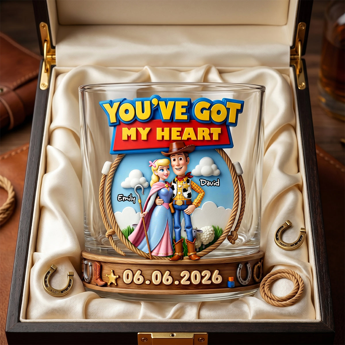 You've Got My Heart - Personalized Love Couple Drinking Glass