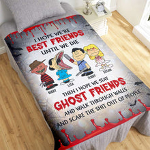 Load image into Gallery viewer, Personalized Halloween Best Friends Ghost Blanket - Custom Names
