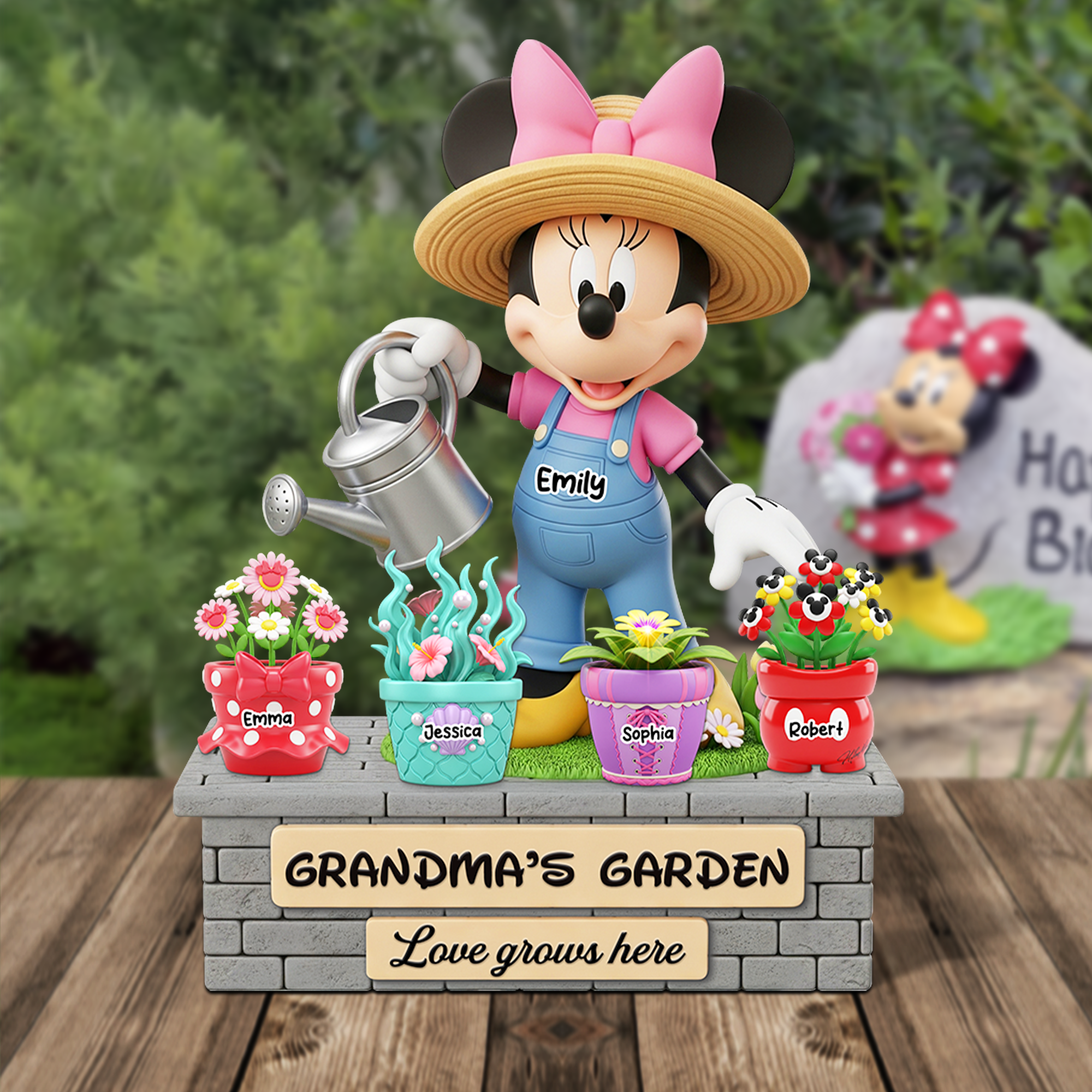 Grandma's Garden Acrylic Plaque - Personalized Gift for Grandma's Memorable Moments Shaped Plaques PopCulturePrints