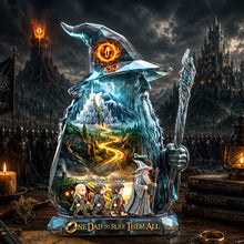 Load image into Gallery viewer, "One Dad to Rule Them All" - Personalized Legendary Trip With Dad Acrylic Plaque - Ideal Gift for Dads and Grandpas Shaped Plaques PopCulturePrints
