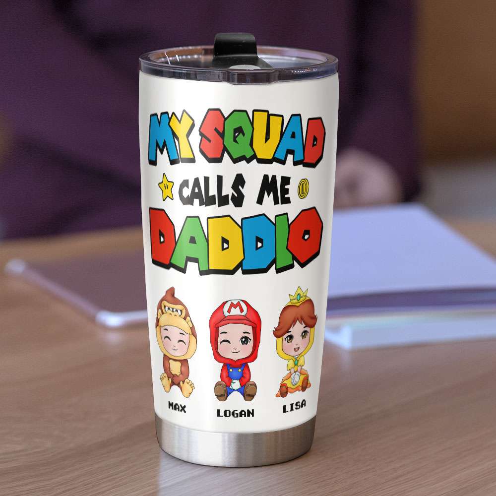 Personalized 'My Squad Calls Me' Character Tumbler