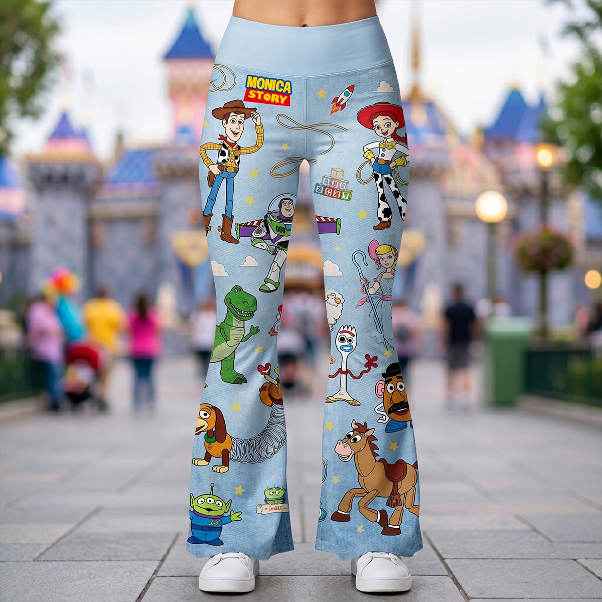 “Adventure Awaits!” - Friendship Adventure Flare Leggings - Personalized Gift for Friends and Loved Ones Shorts and Pants PopCulturePrints