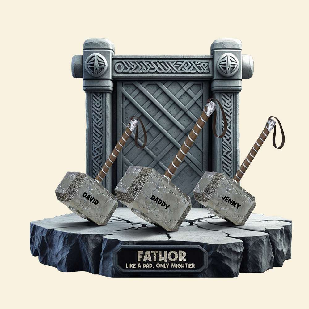 Father Like A Dad Only Mightier - Personalized Acrylic Plaque Gift for Dads Shaped Plaques PopCulturePrints