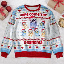 Load image into Gallery viewer, Personalized Grandma Christmas Sweater with Cartoon Characters
