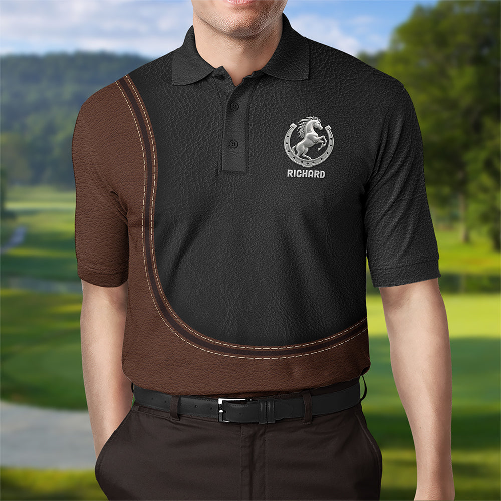 “Ride with Passion” - Personalized Horse Lover 3D Polo Shirt - Custom Photo Gift for Horse Riders Polo Shirts PopCulturePrints