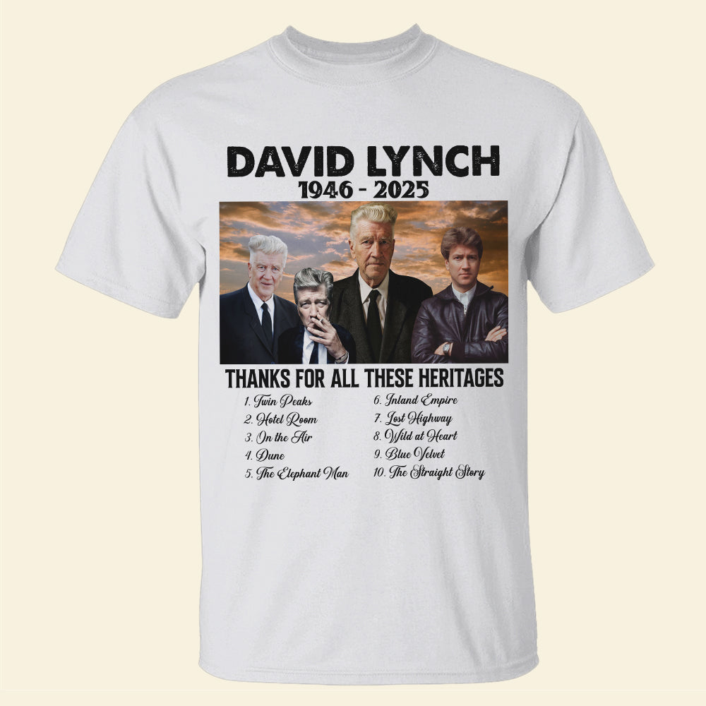 David Lynch Tribute Shirt - Celebrating a Legacy in Film and Art Shirts PopCulturePrints