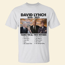 Load image into Gallery viewer, David Lynch Tribute Shirt - Celebrating a Legacy in Film and Art Shirts PopCulturePrints

