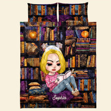Load image into Gallery viewer, Personalized Cozy Reading Nook Quilt Bed Set Blanket PopCulturePrints
