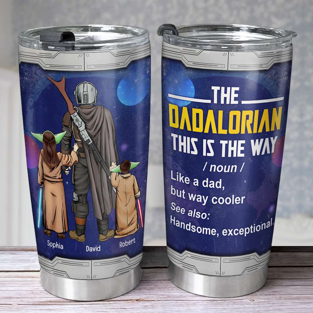 The Dadalorian Personalized Galaxy Tumbler - Perfect Father's Day Gift