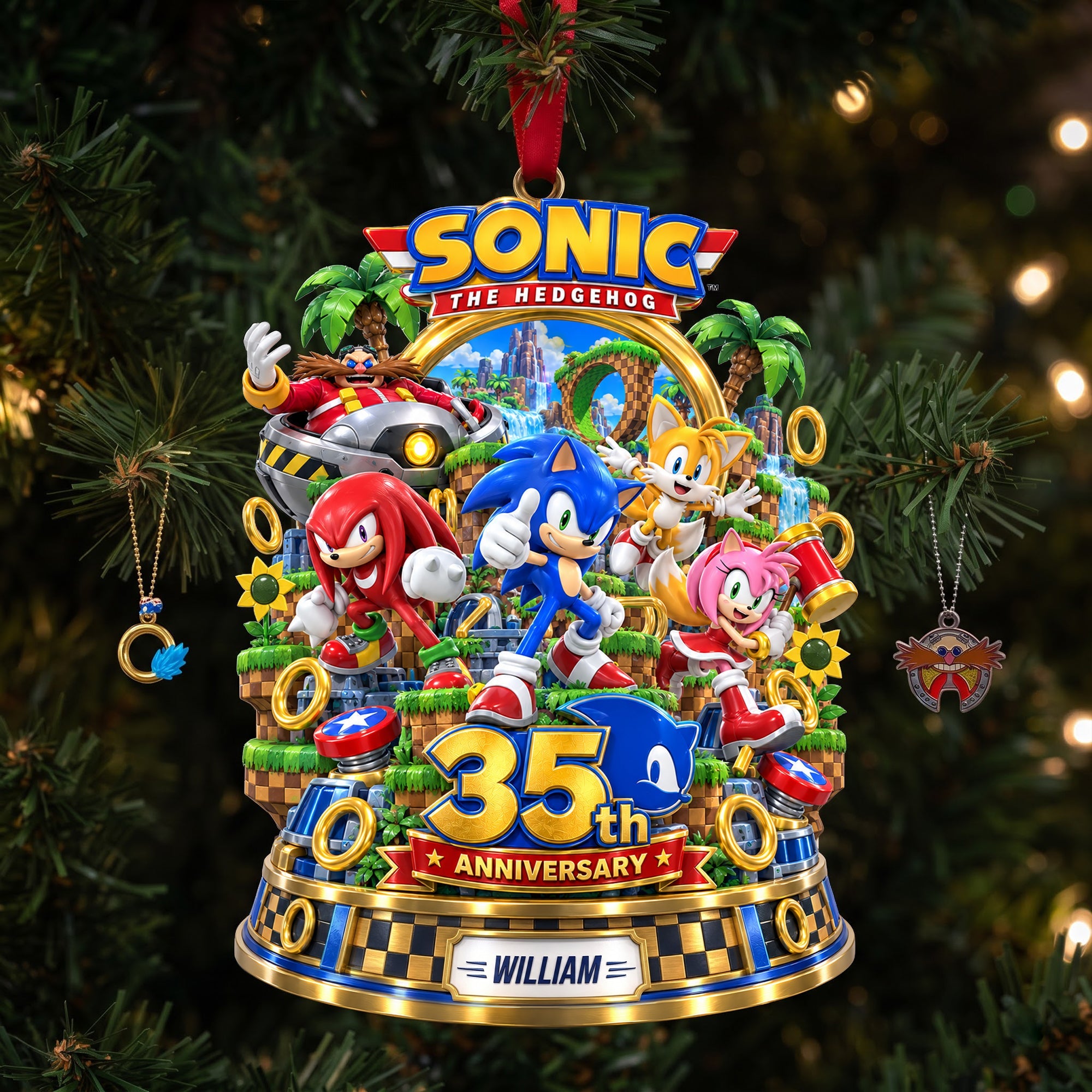 Celebrate Your Legendary Adventure - Personalized 35th Anniversary Acrylic Ornament Ornament PopCulturePrints