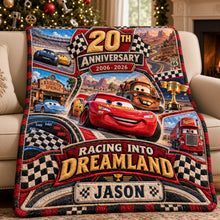 Load image into Gallery viewer, Racing into Dreamland - 20th Anniversary Personalized Blanket for Kids Blanket PopCulturePrints
