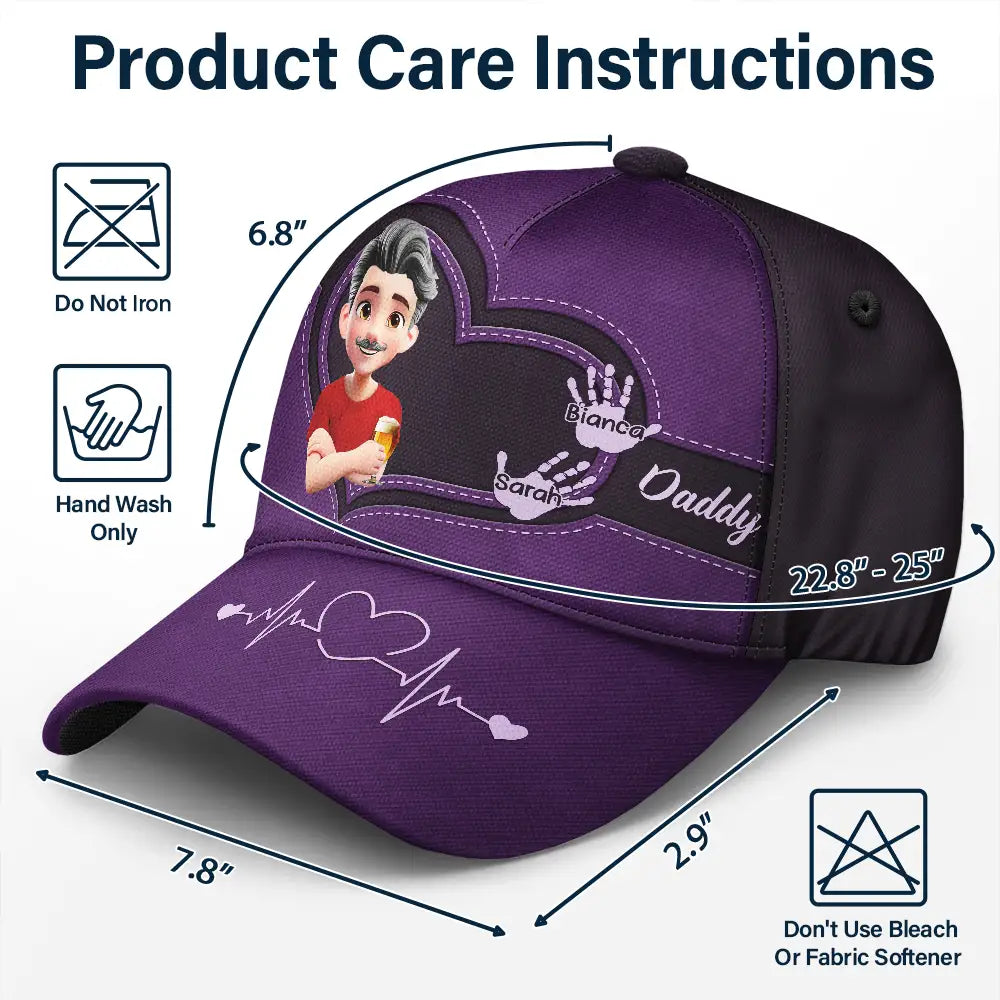 "Cherish Every Moment" – Personalized Classic Cap for Dads and Grandpas Classic Cap PopCulturePrints