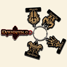 Load image into Gallery viewer, Personalized DADDIBLO Keychain for Dad - Custom Father&#39;s Day Gift Keychains PopCulturePrints
