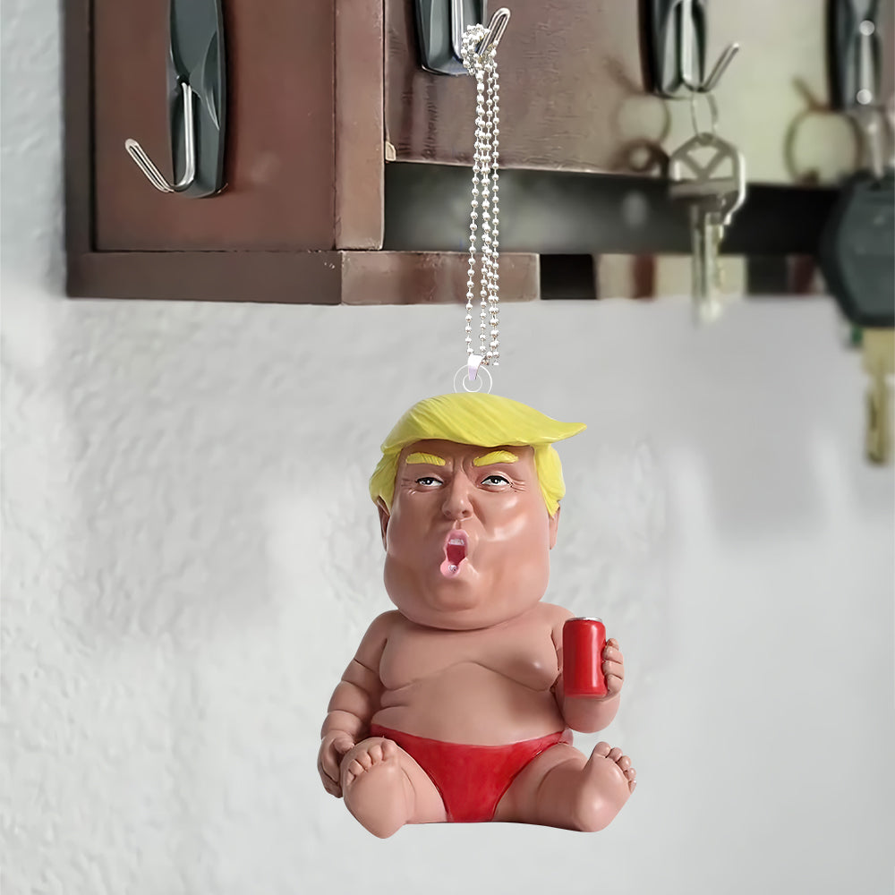 Funny Baby Trump Car Hanging Ornament