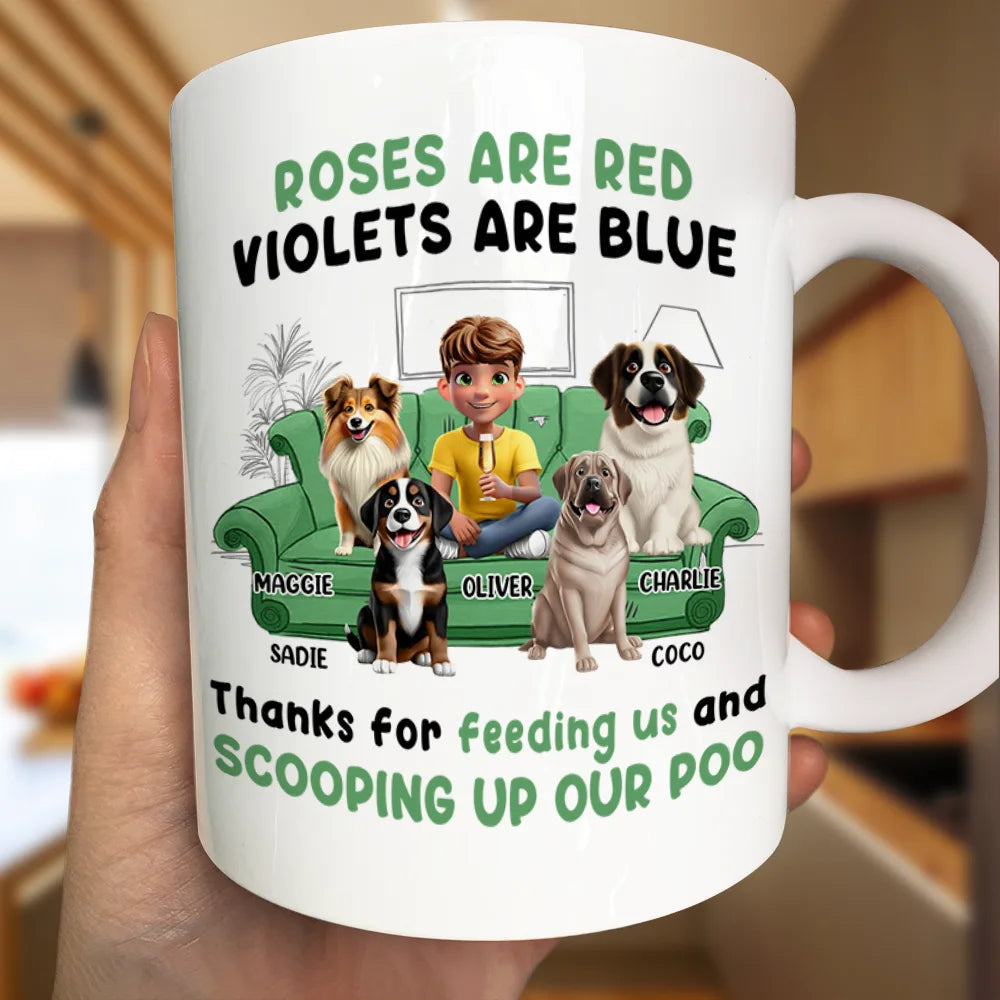 Roses Are Red, Violets Are Blue - Personalized Dog Lovers Mug Mug PopCulturePrints