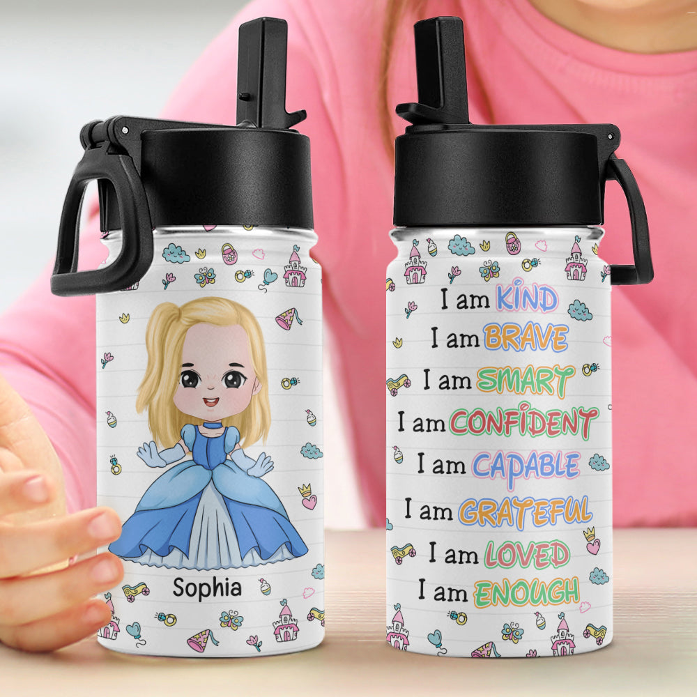 Personalized Kids Tumbler - Empowering Affirmations Design Kid Tumbler PopCulturePrints