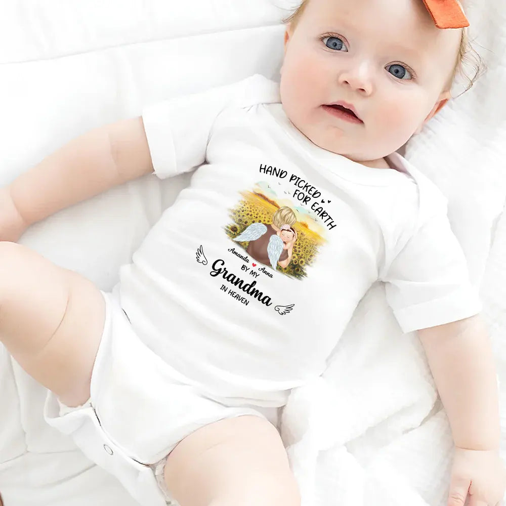 Hand Picked For Earth By My Grandpa - Personalized Baby Onesie for Special Moments Baby Onesie PopCulturePrints