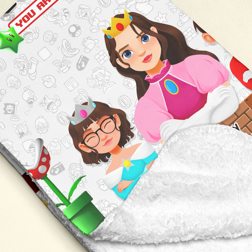 “You Are The Tops - Super Mom Blanket” - Personalized Gift for Mom and Grandma Blanket PopCulturePrints