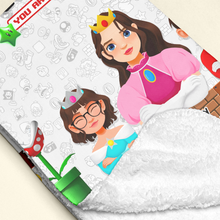 Load image into Gallery viewer, “You Are The Tops - Super Mom Blanket” - Personalized Gift for Mom and Grandma Blanket PopCulturePrints

